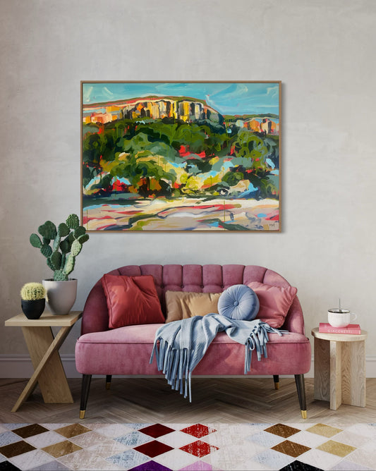 ‘Sun on Stone - Cania Gorge, Monto’ | Original Australian Landscape painting