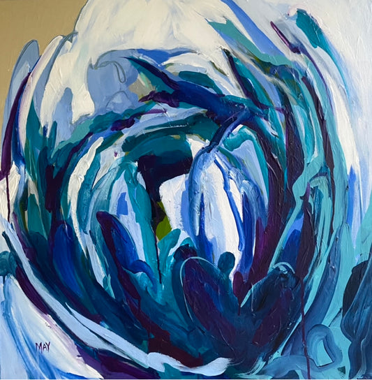 Aqua Flora | Original Australian Floral Art Painting