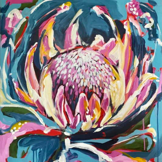 Commission: 2022 Protea | Original Australian Floral Painting