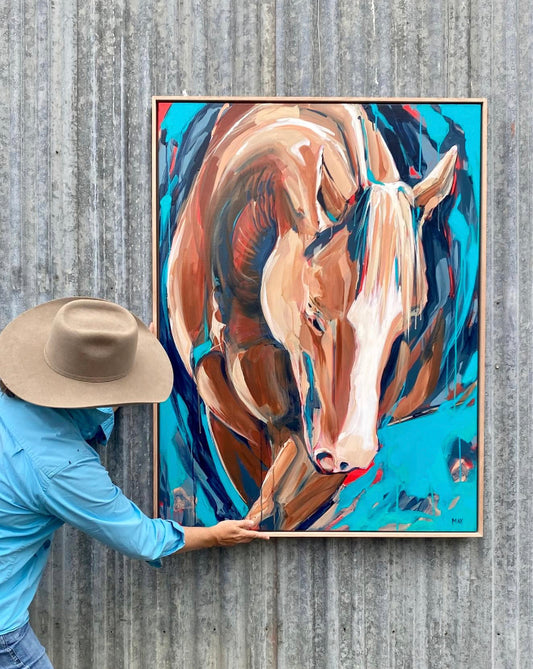 Rhondu Double Spark (Sparky) - Donated Artwork | Original Australian Horse Painting