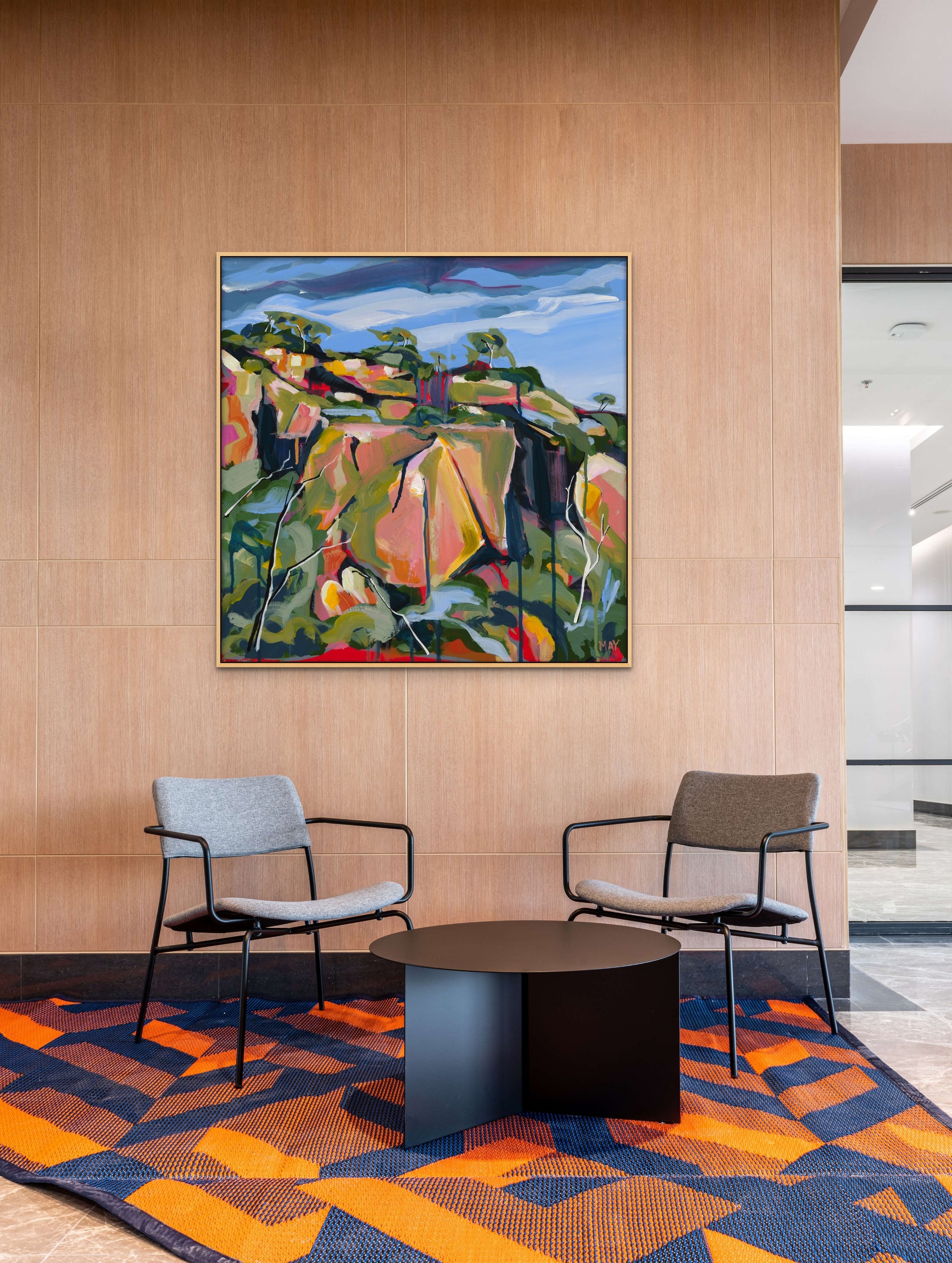 Cania Cliff 1 Fine Art Reproduction Print of Landscape Painting at Cania Gorge National Park by Helen May Artist