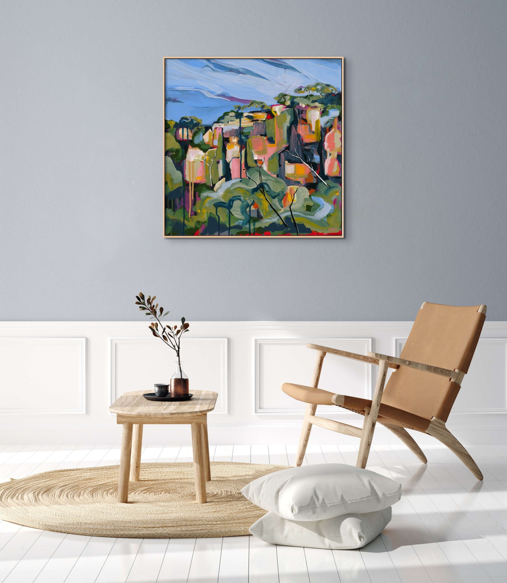 Cania Cliff 2 Fine Art Reproduction Print of Landscape Painting at Cania Gorge National Park by Helen May Artist