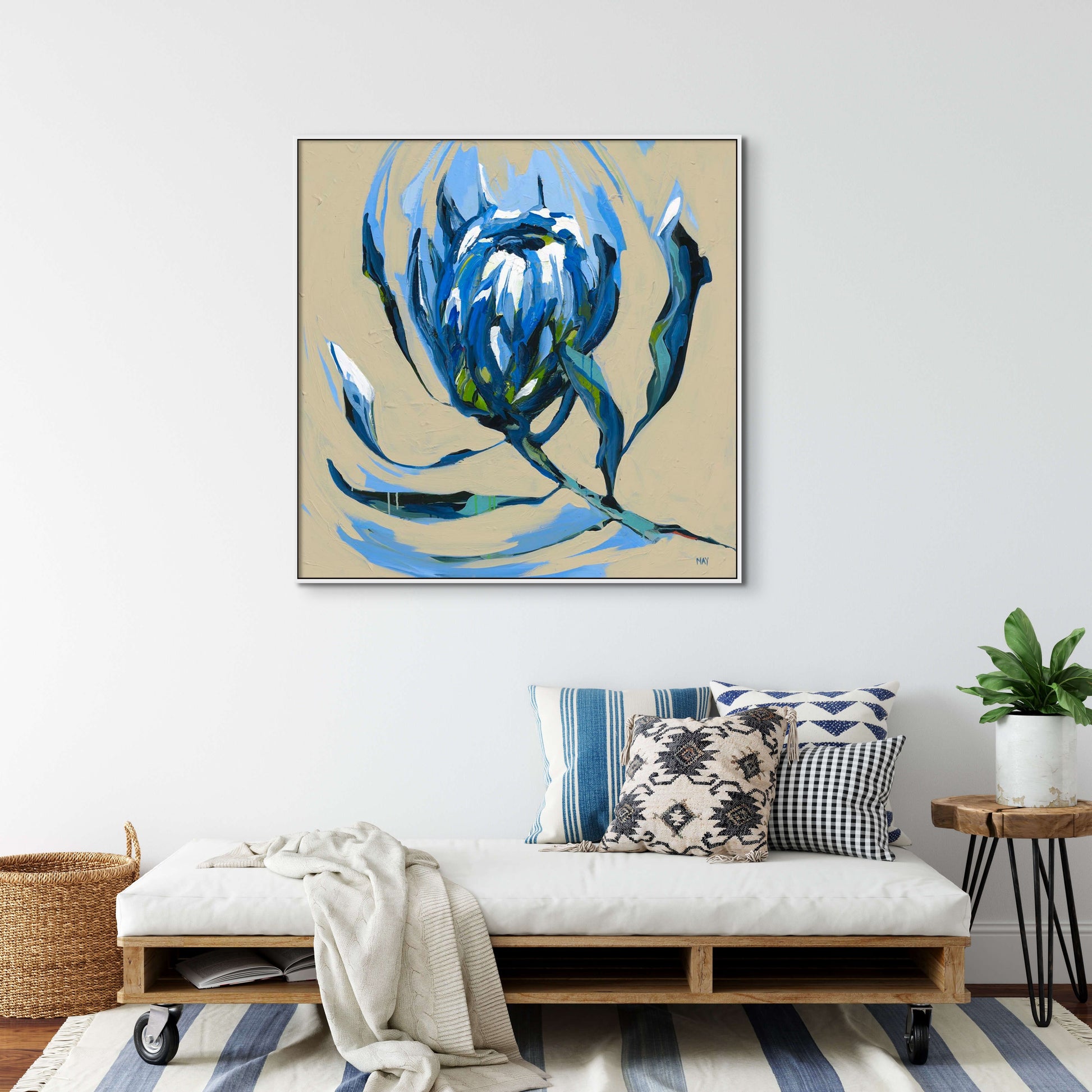 White Ice Fine Art Reproduction of Floral Painting by Helen May Artist