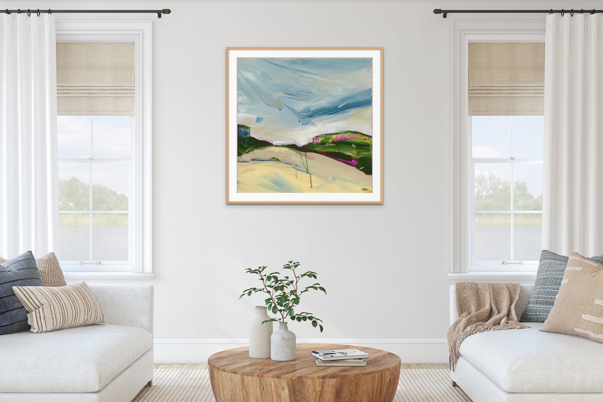 A Winter Sky 1 Fine Art Reproduction Print of Landscape Painting at Cania Gorge National Park by Helen May Artist