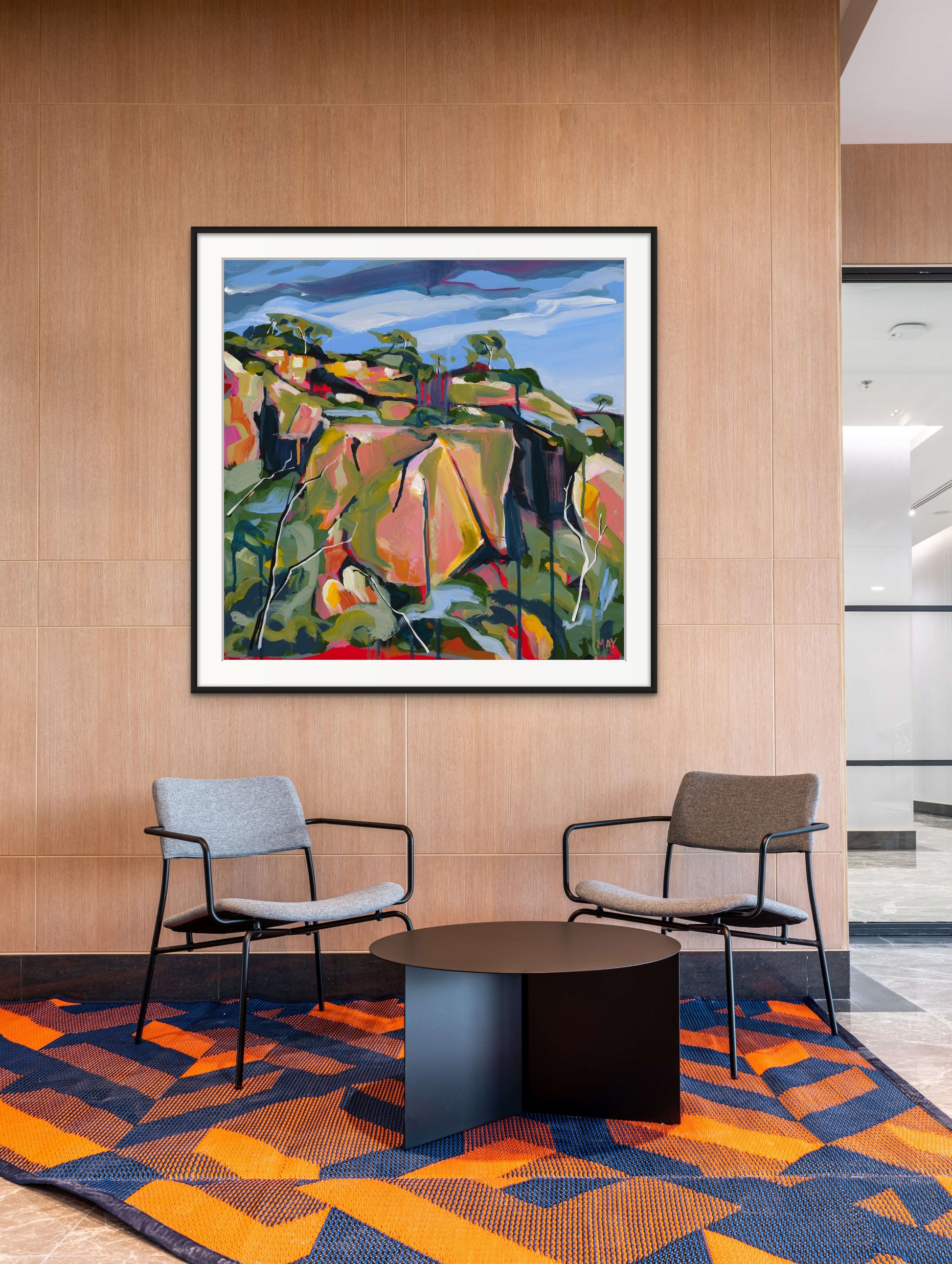 Cania Cliff 1 Fine Art Reproduction Print of Landscape Painting at Cania Gorge National Park by Helen May Artist