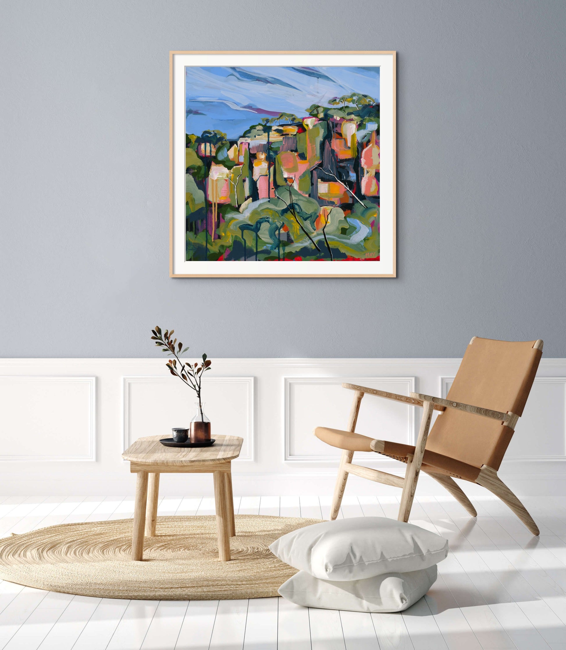 Cania Cliff 2 Fine Art Reproduction Print of Landscape Painting at Cania Gorge National Park by Helen May Artist