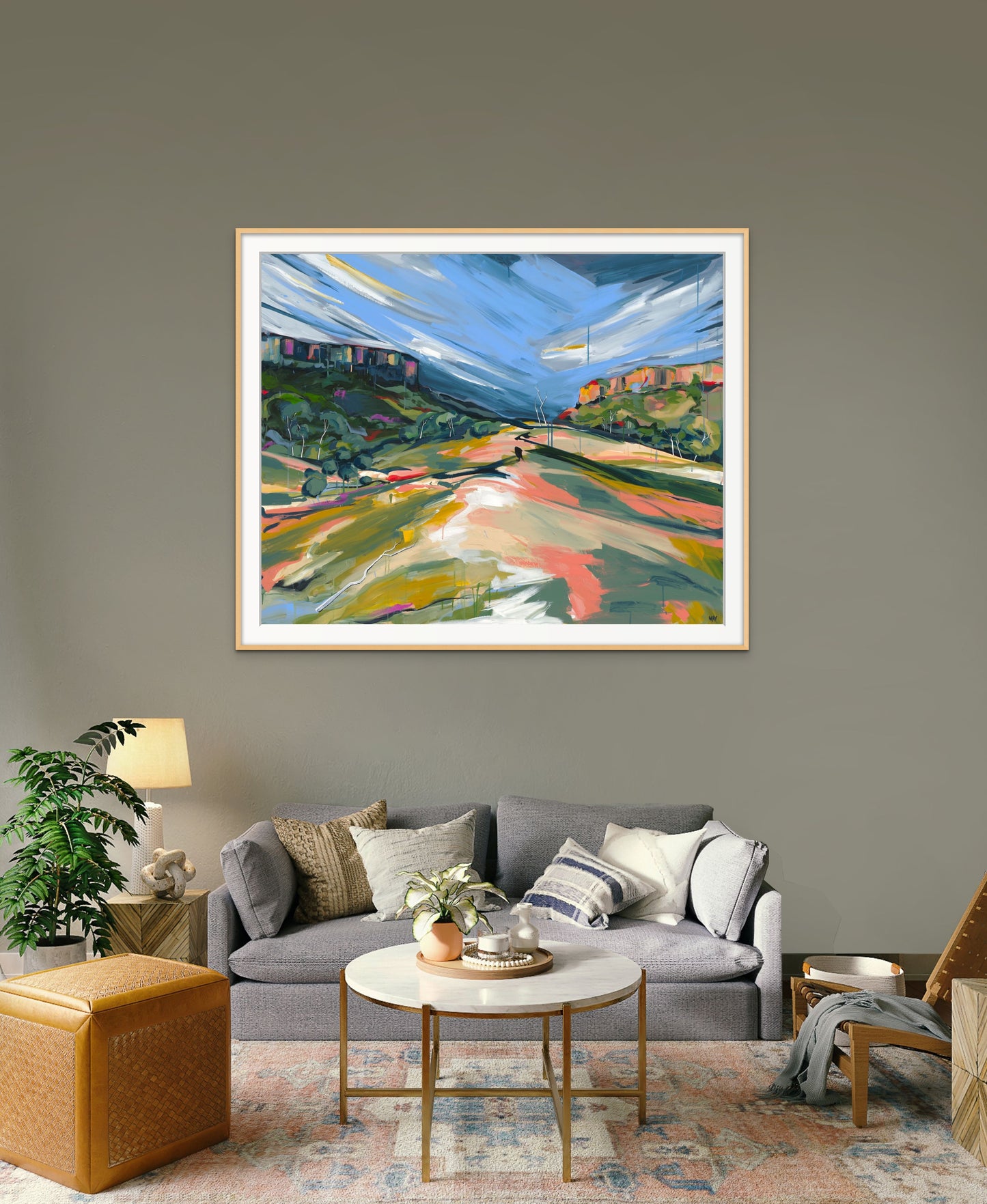 The Dark and The Light Fine Art Reproduction Print of Landscape Painting at Cania Gorge National Park by Helen May Artist
