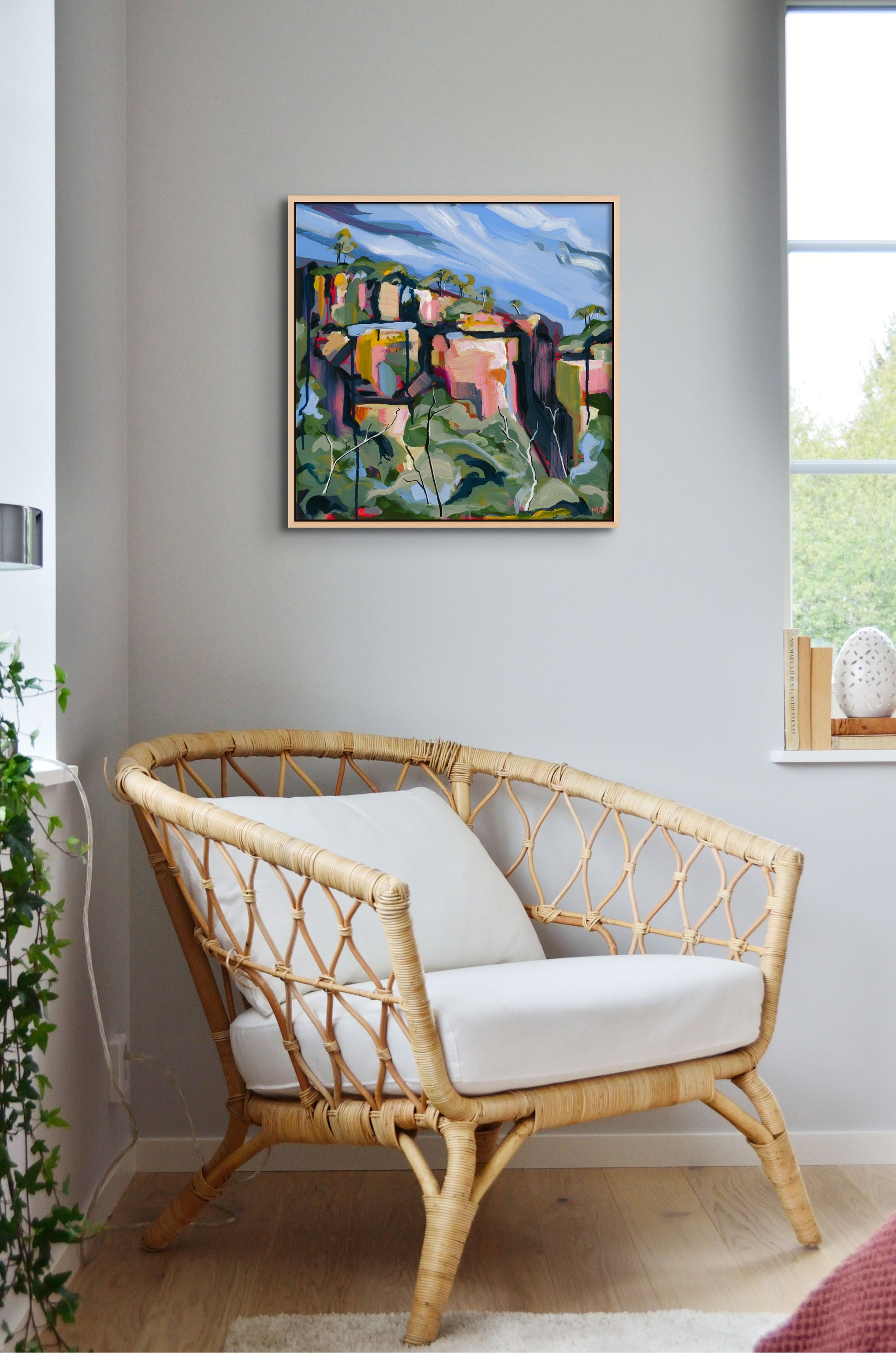 Cania Cliff 3 Fine Art Reproduction Print of Landscape Painting at Cania Gorge National Park by Helen May Artist