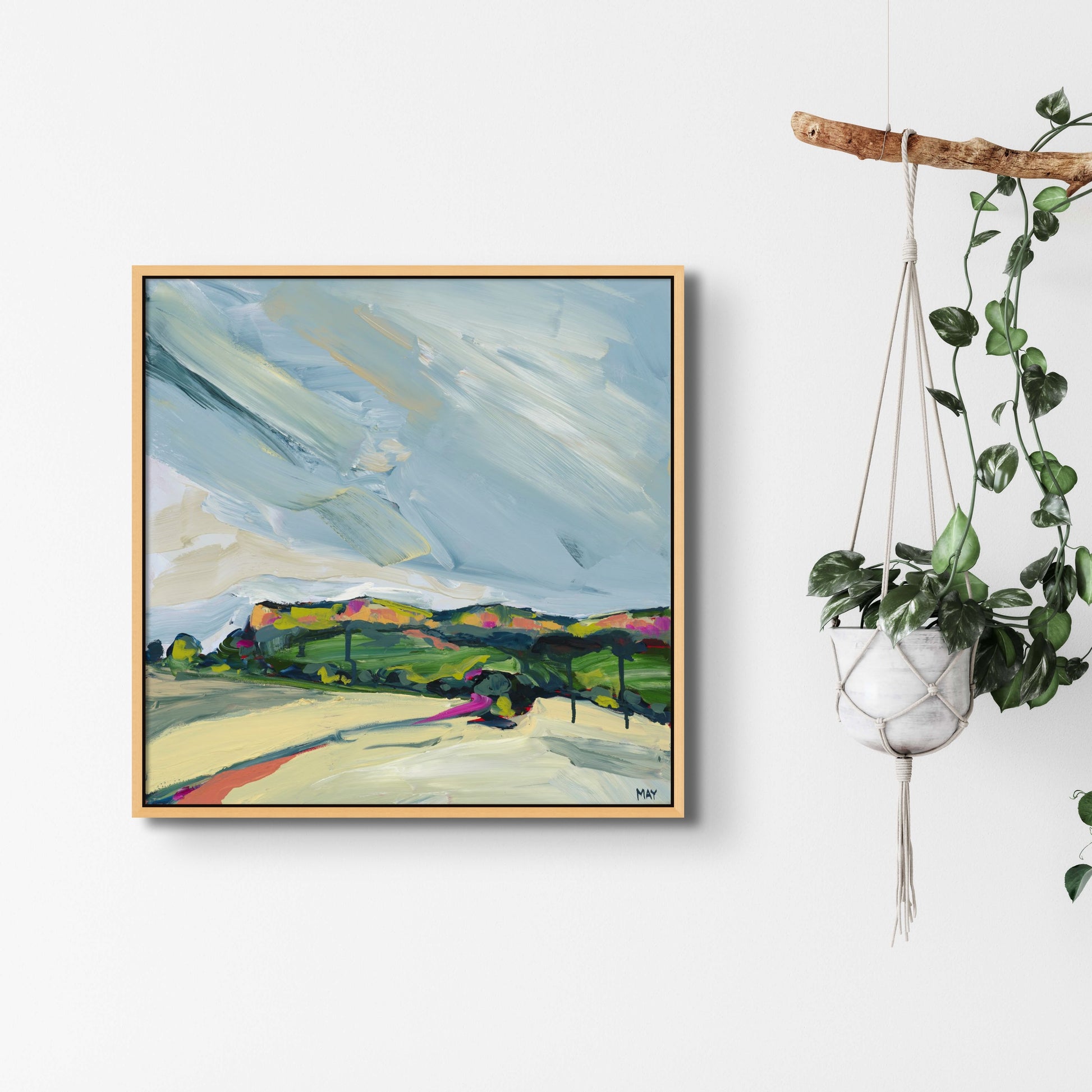 A Winter Sky 2 Fine Art Reproduction Print of Landscape Painting at Cania Gorge National Park by Helen May Artist