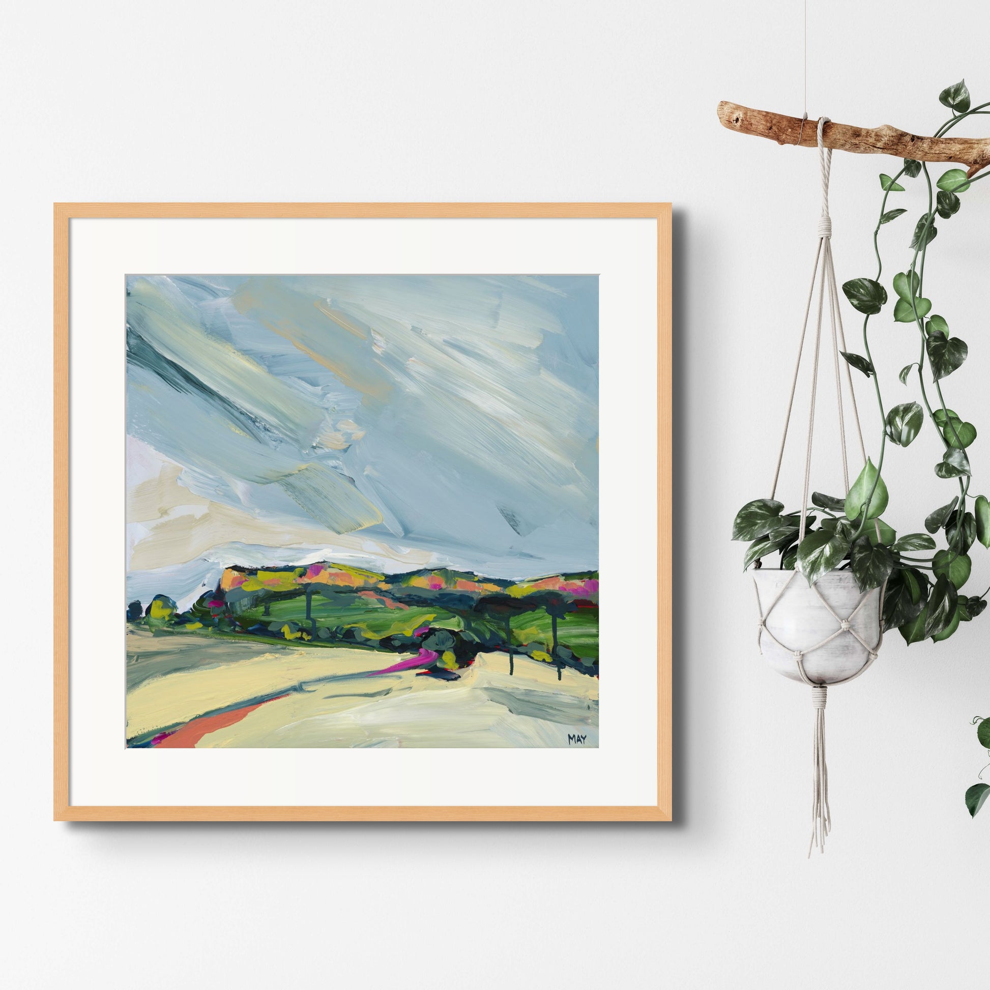 A Winter Sky 2 Fine Art Reproduction Print of Landscape Painting at Cania Gorge National Park by Helen May Artist