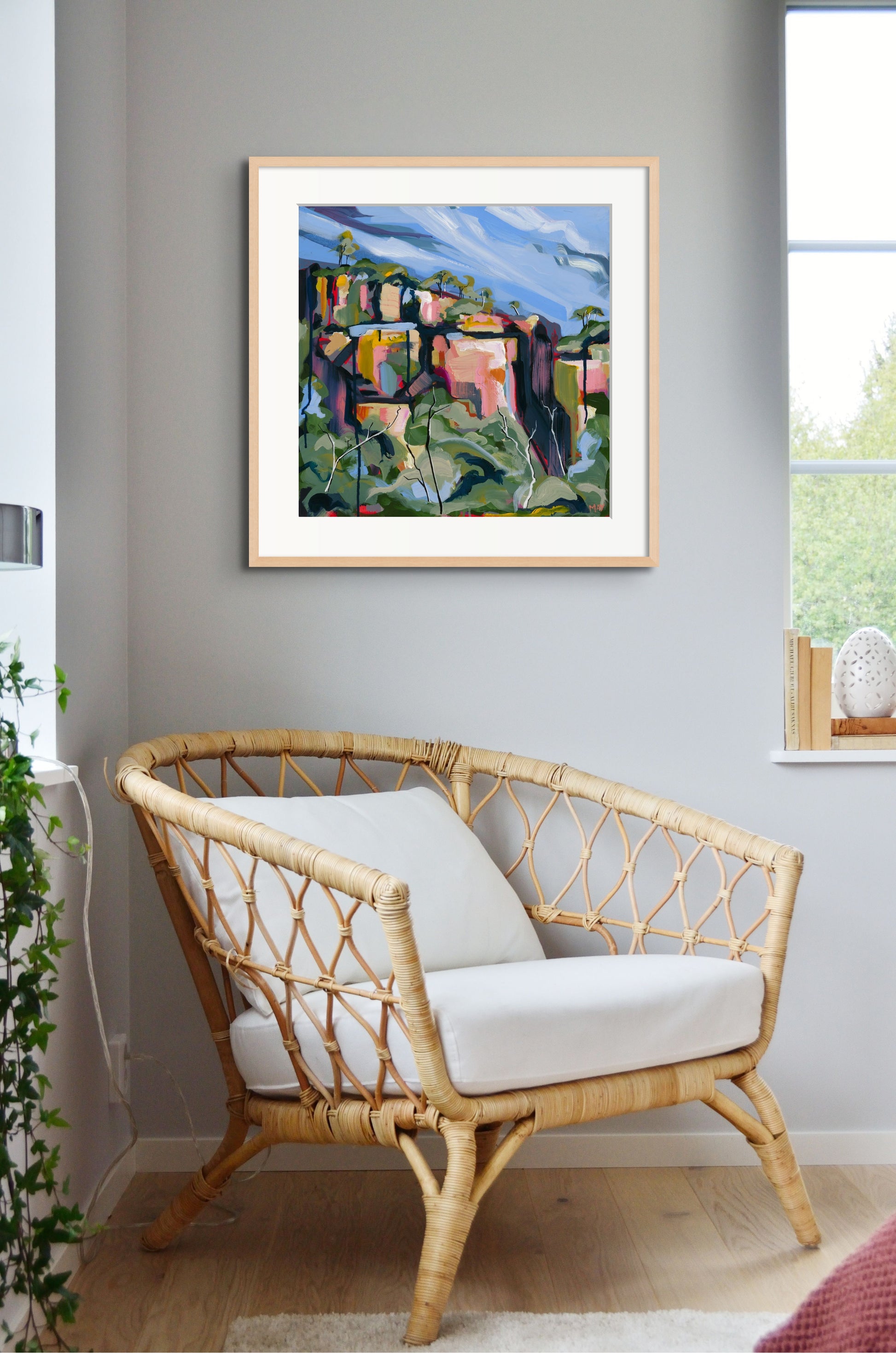 Cania Cliff 3 Fine Art Reproduction Print of Landscape Painting at Cania Gorge National Park by Helen May Artist