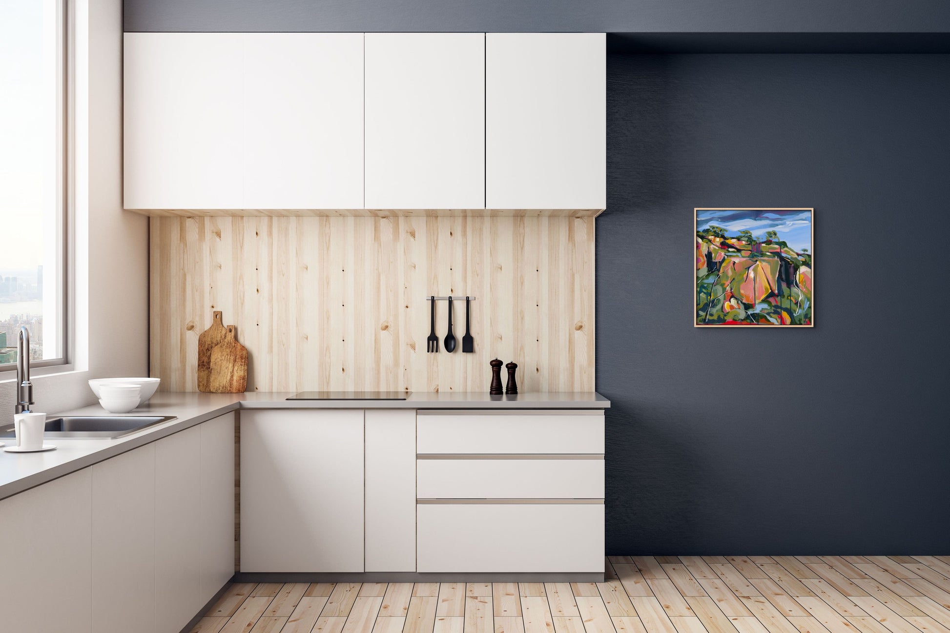 Cania Cliff 1 Fine Art Reproduction Print of Landscape Painting at Cania Gorge National Park by Helen May Artist