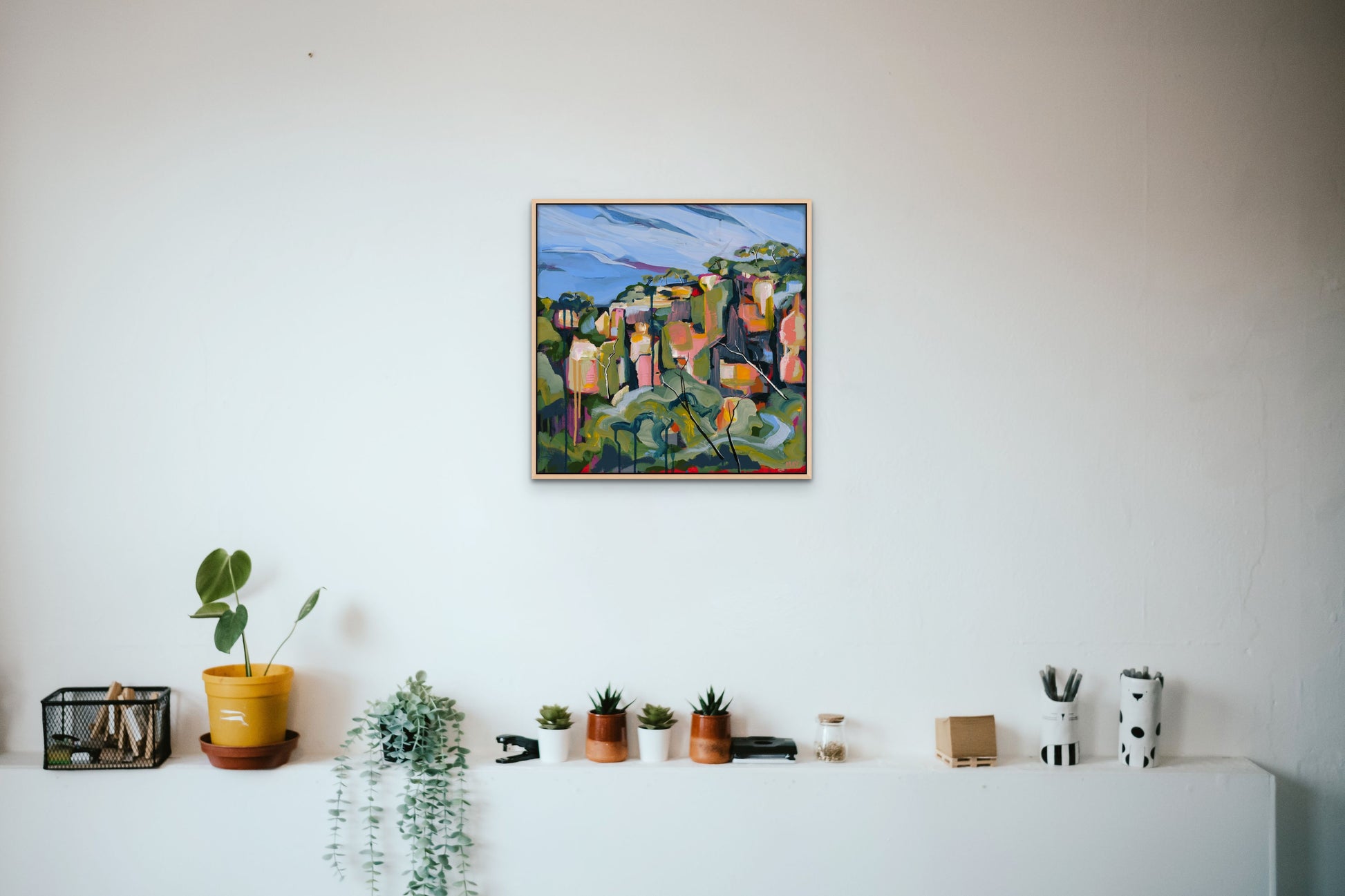 Cania Cliff 2 Fine Art Reproduction Print of Landscape Painting at Cania Gorge National Park by Helen May Artist