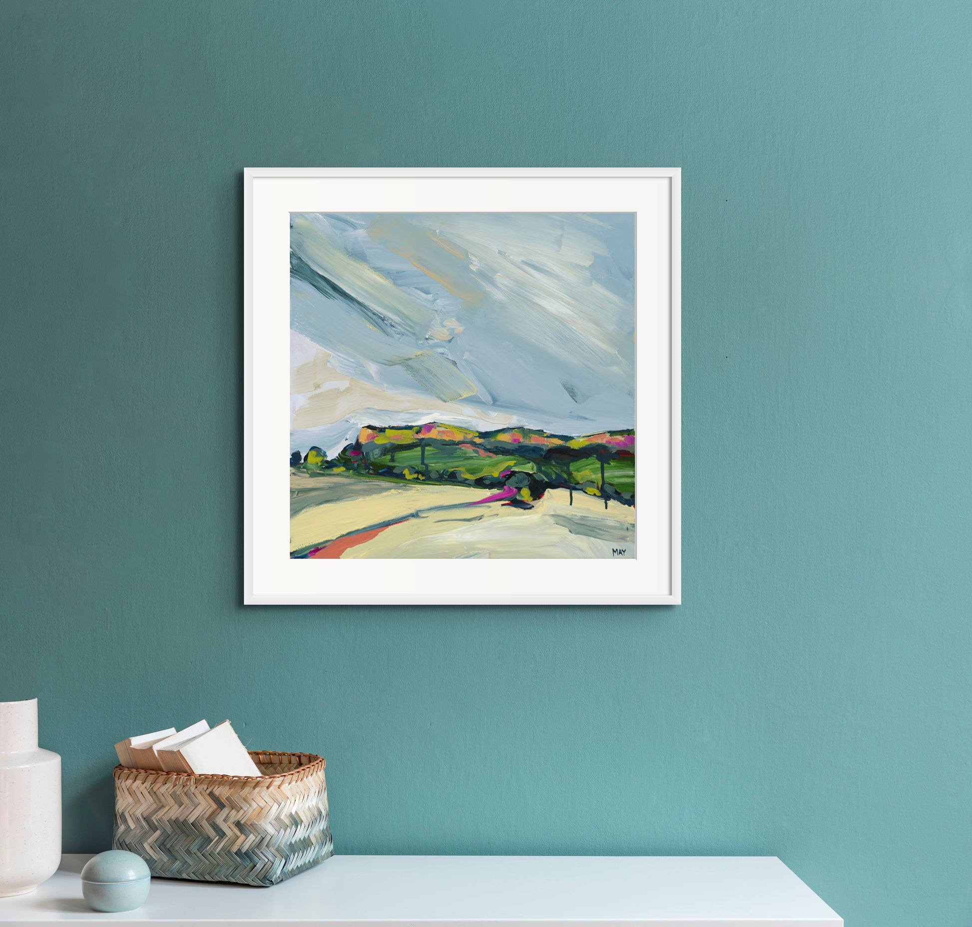 A Winter Sky 2 Fine Art Reproduction Print of Landscape Painting at Cania Gorge National Park by Helen May Artist