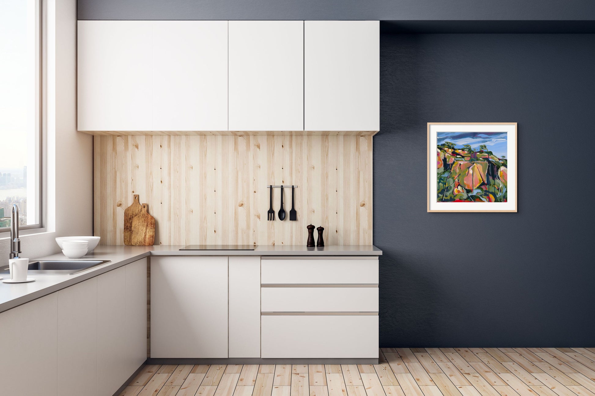 Cania Cliff 1 Fine Art Reproduction Print of Landscape Painting at Cania Gorge National Park by Helen May Artist