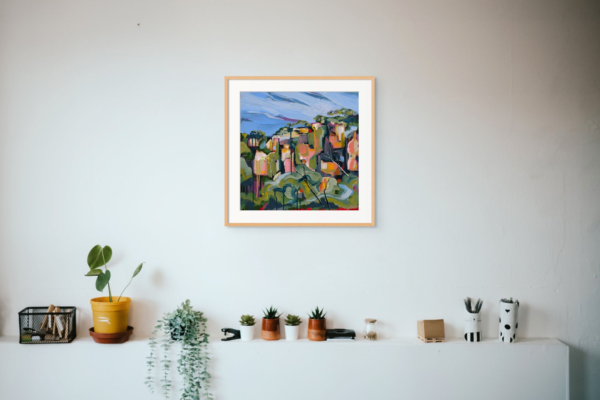 Cania Cliff 2 Fine Art Reproduction Print of Landscape Painting at Cania Gorge National Park by Helen May Artist