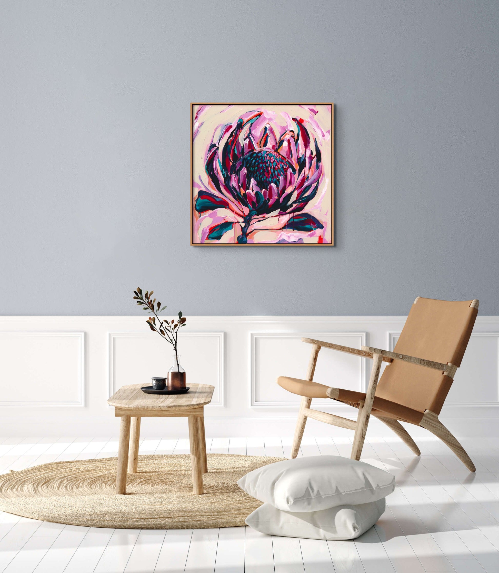 Balmoral Protea Fine Art Reproduction of Floral Painting by Helen May Artist