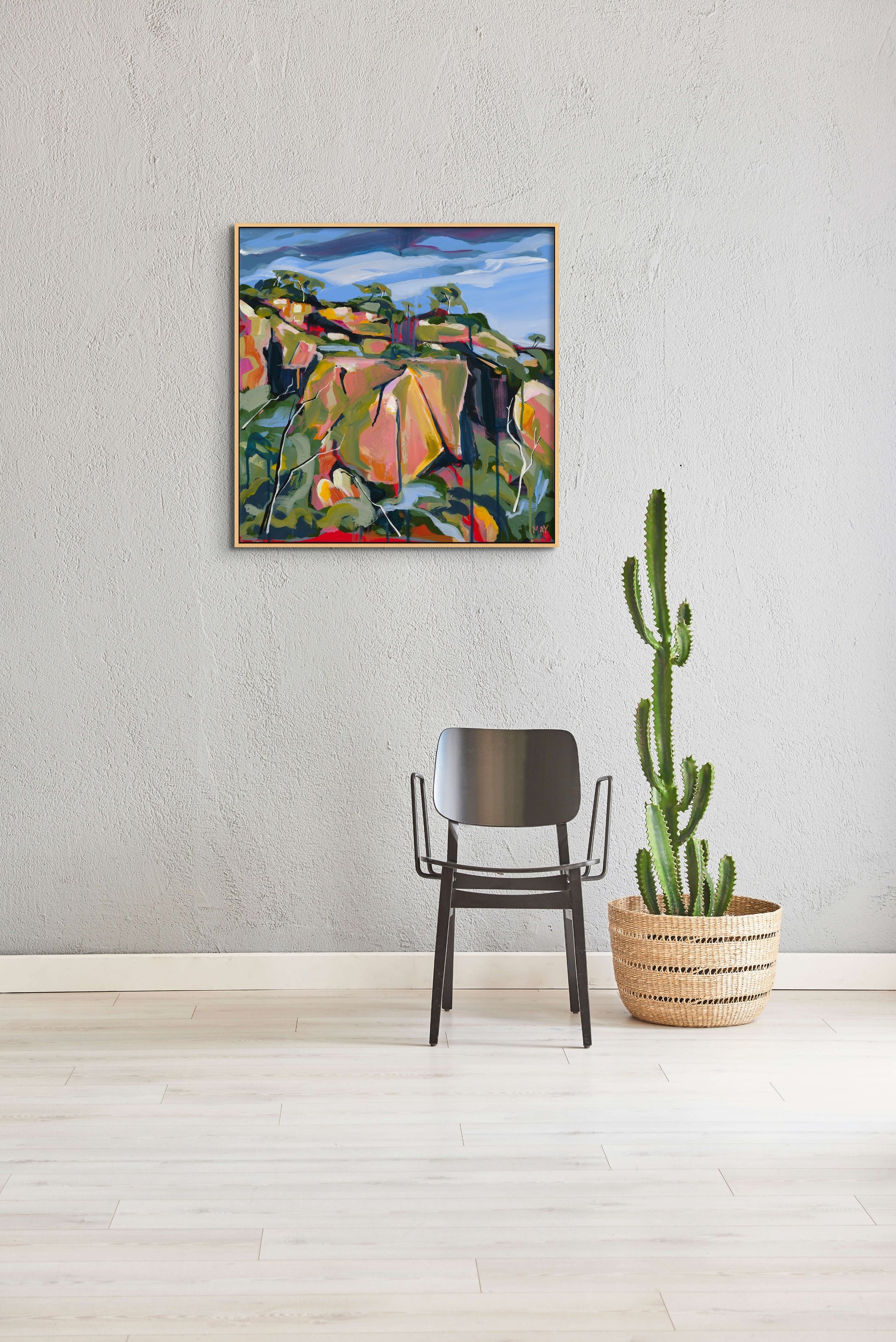 Cania Cliff 1 Fine Art Reproduction Print of Landscape Painting at Cania Gorge National Park by Helen May Artist