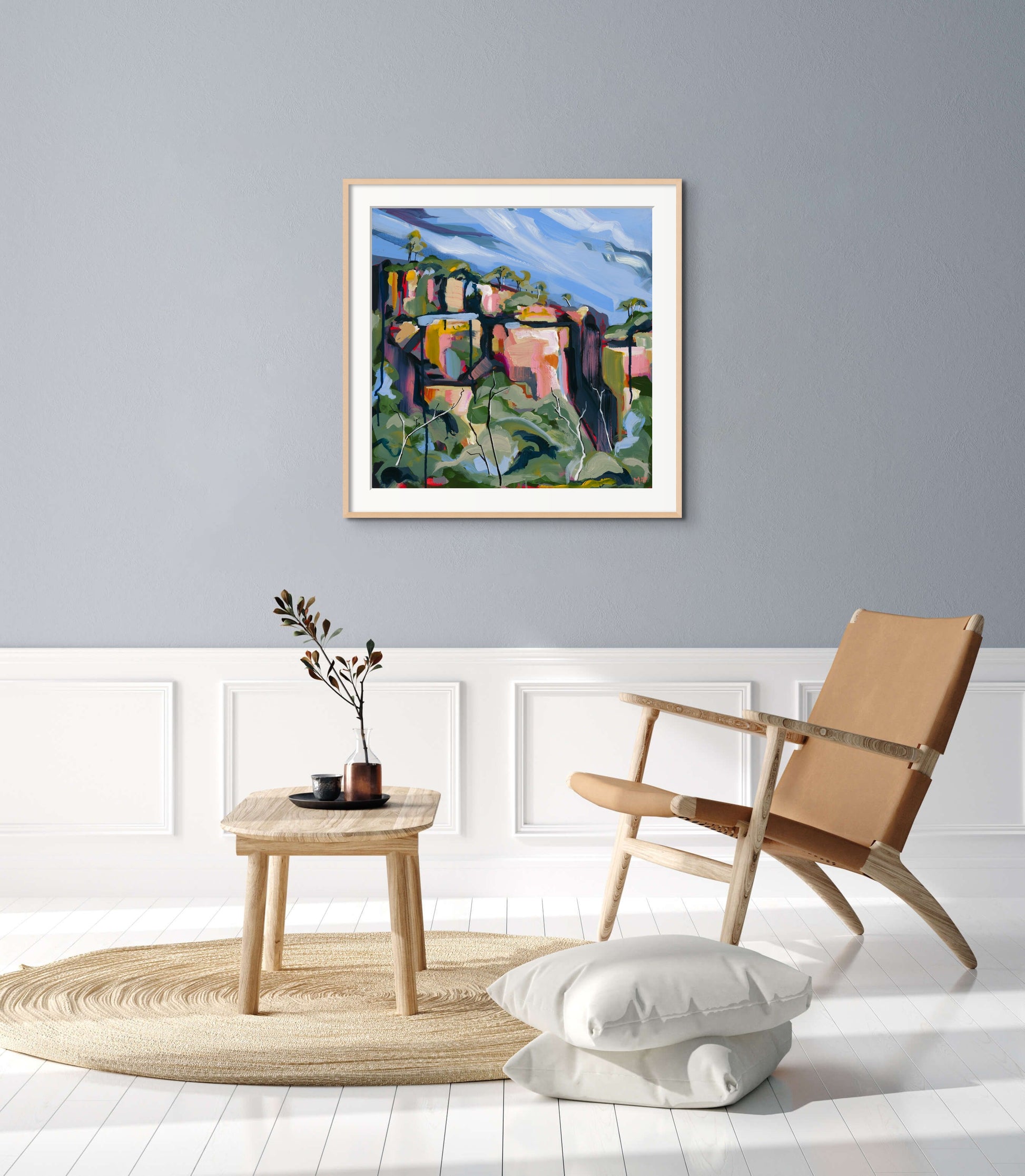 Cania Cliff 3 Fine Art Reproduction Print of Landscape Painting at Cania Gorge National Park by Helen May Artist