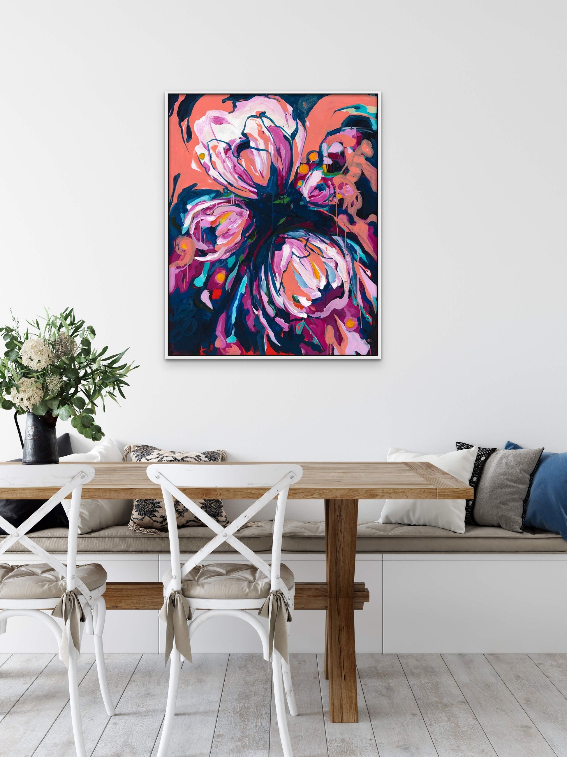 Tussie Mussie Fine Art Reproduction of Floral Painting by Helen May Artist