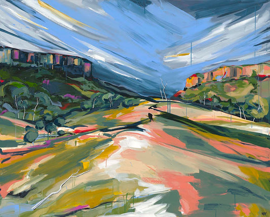 The Dark and The Light Fine Art Reproduction Print of Landscape Painting at Cania Gorge National Park by Helen May Artist