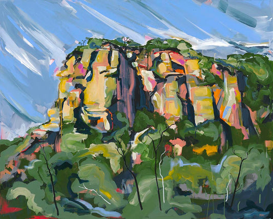 Fishery Road Fine Art Reproduction Print of Landscape Painting at Cania Gorge National Park by Helen May Artist