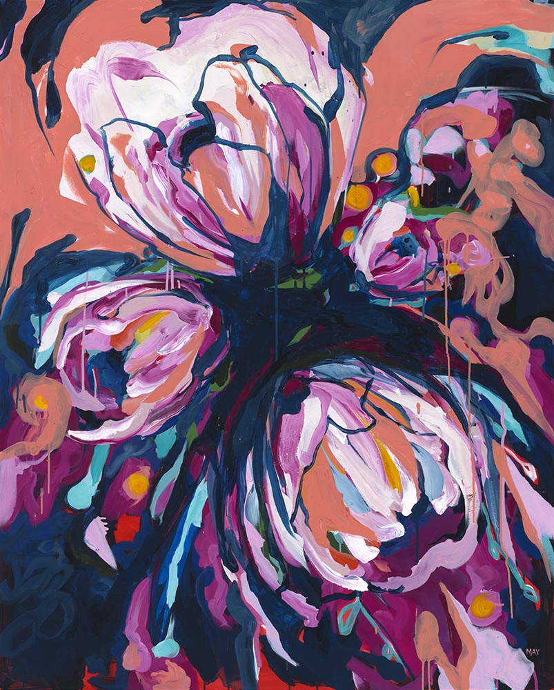 Tussie Mussie Fine Art Reproduction of Floral Painting by Helen May Artist