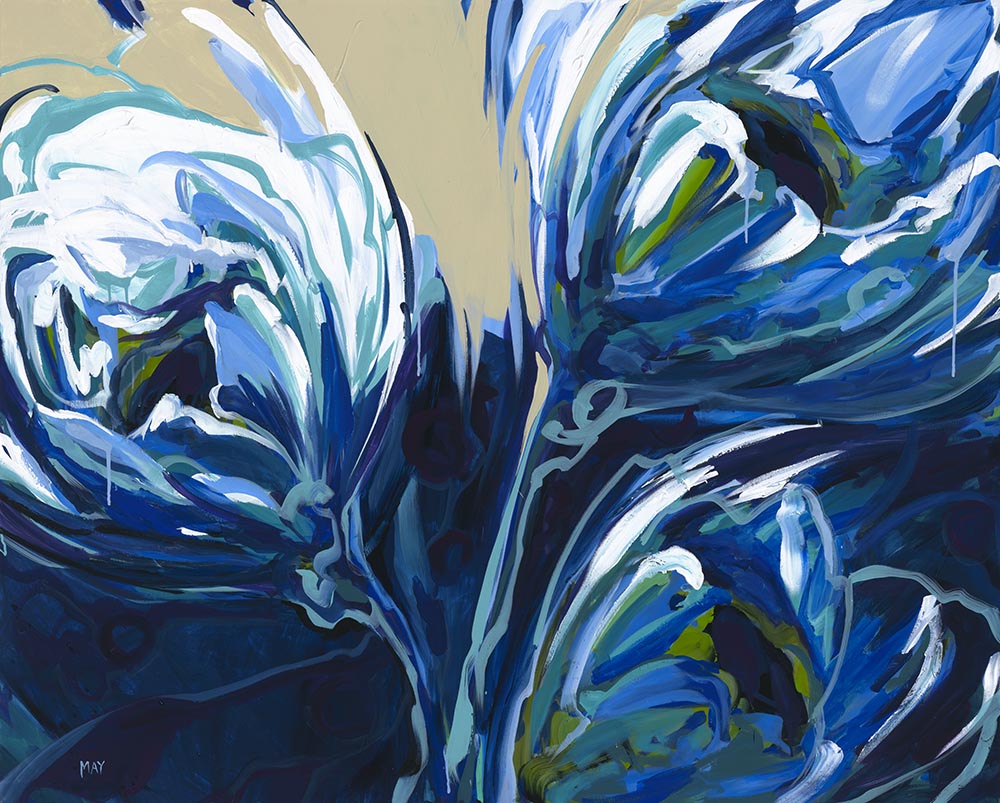 Deep Surrender Fine Art Reproduction of Floral Painting by Helen May Artist