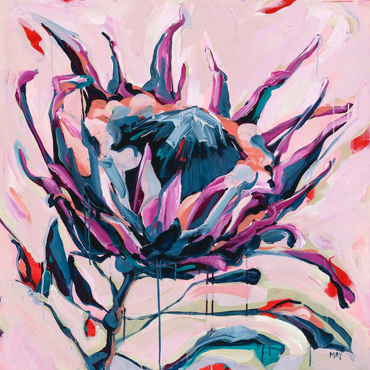 Vessel of Promise Original Acrylic Painting Floral Art by Helen May Artist