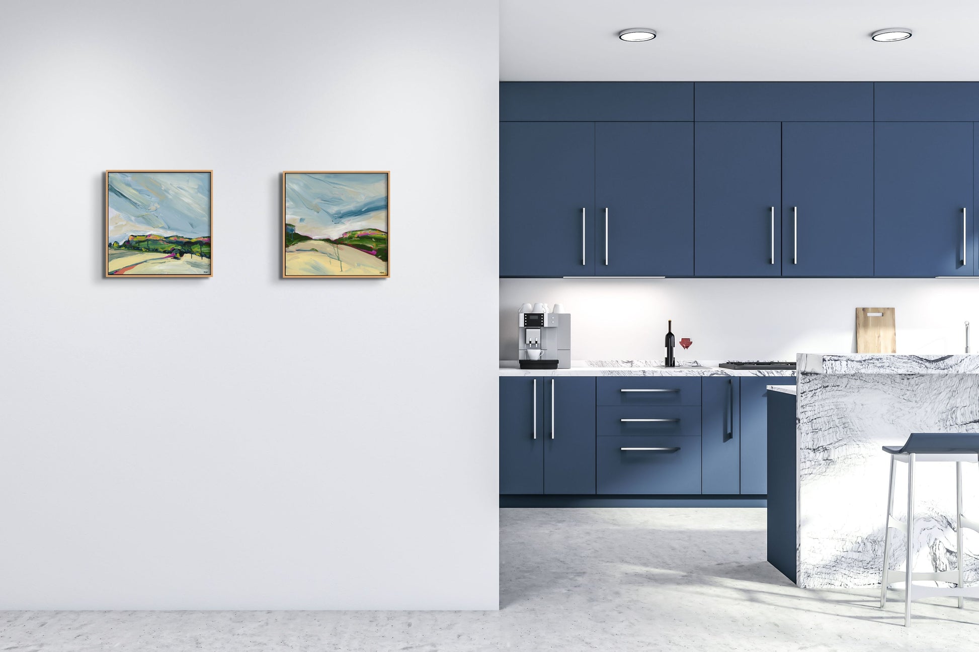 A Winter Sky - 2 Fine Art Reproduction Print of Landscape Painting at Cania Gorge National Park by Helen May Artist