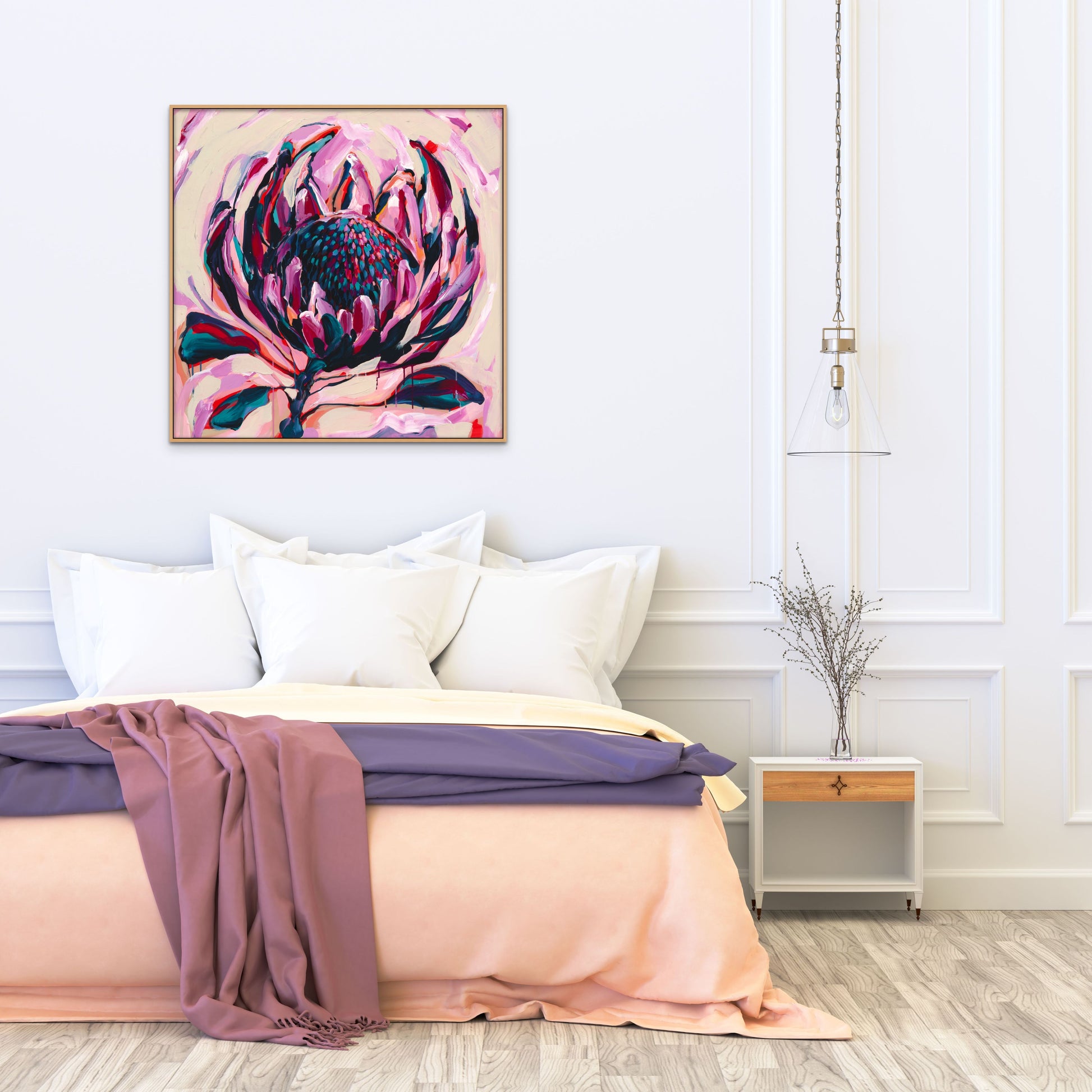 Balmoral Protea Fine Art Reproduction of Floral Painting by Helen May Artist