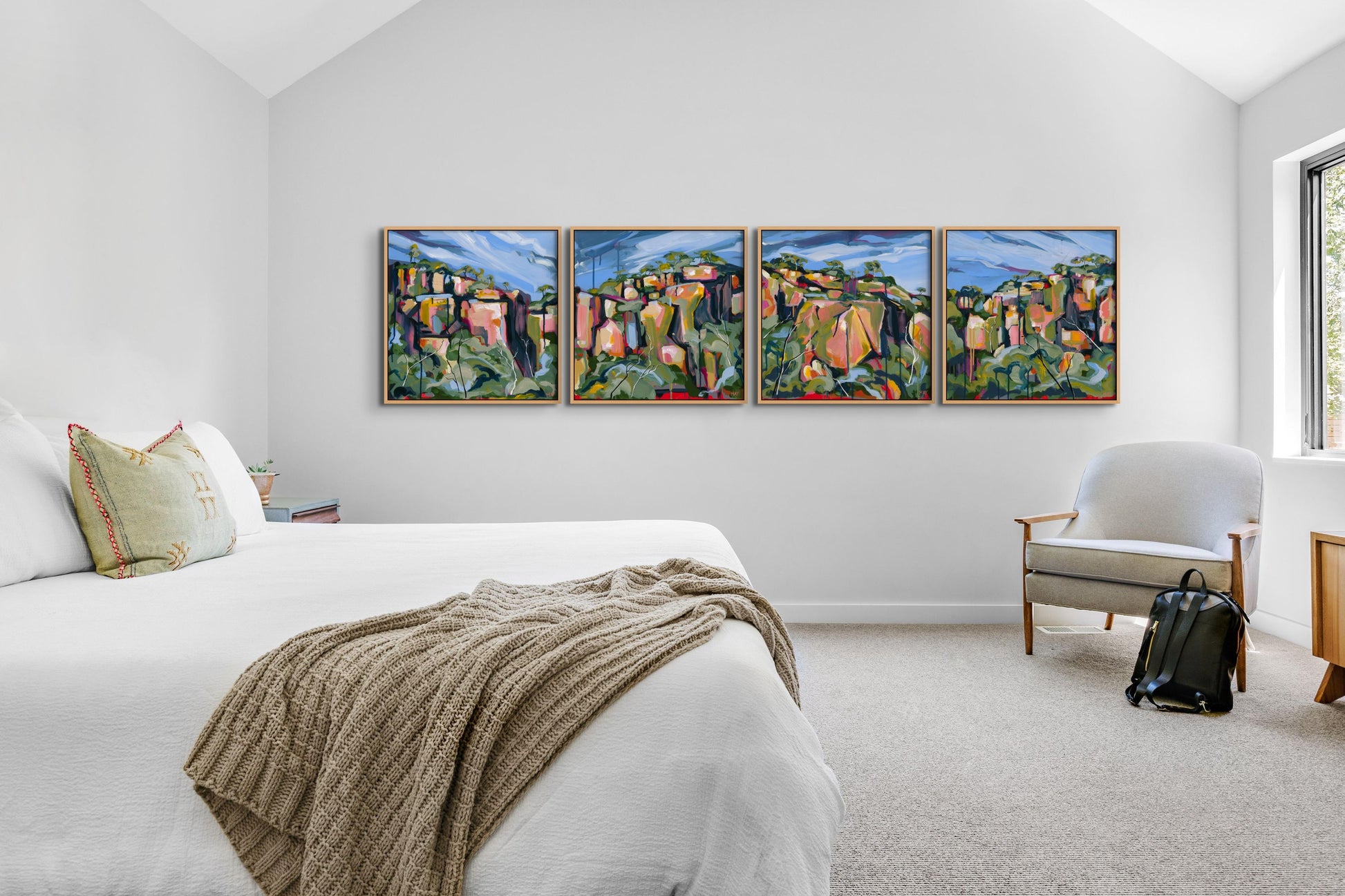 Cania Cliff 3 Fine Art Reproduction Print of Landscape Painting at Cania Gorge National Park by Helen May Artist