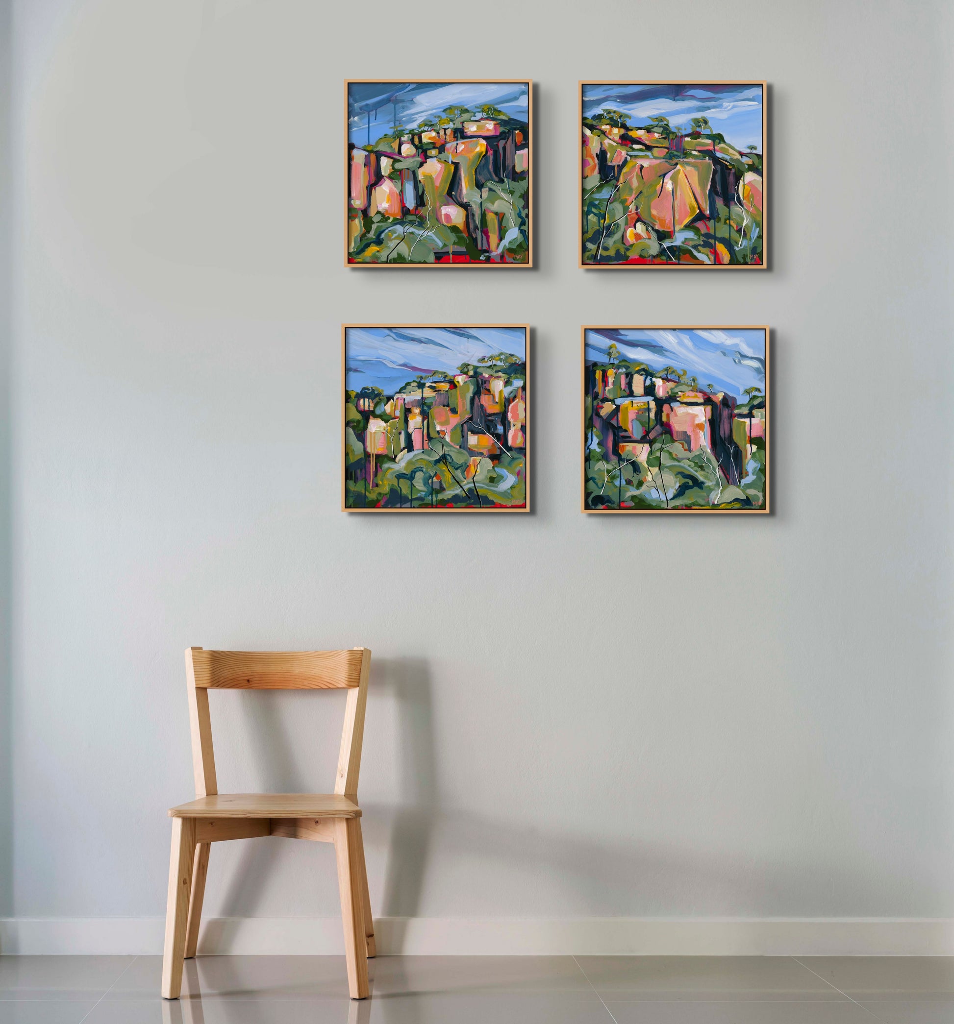 Cania Cliff 4 Fine Art Reproduction Print of Landscape Painting at Cania Gorge National Park by Helen May Artist