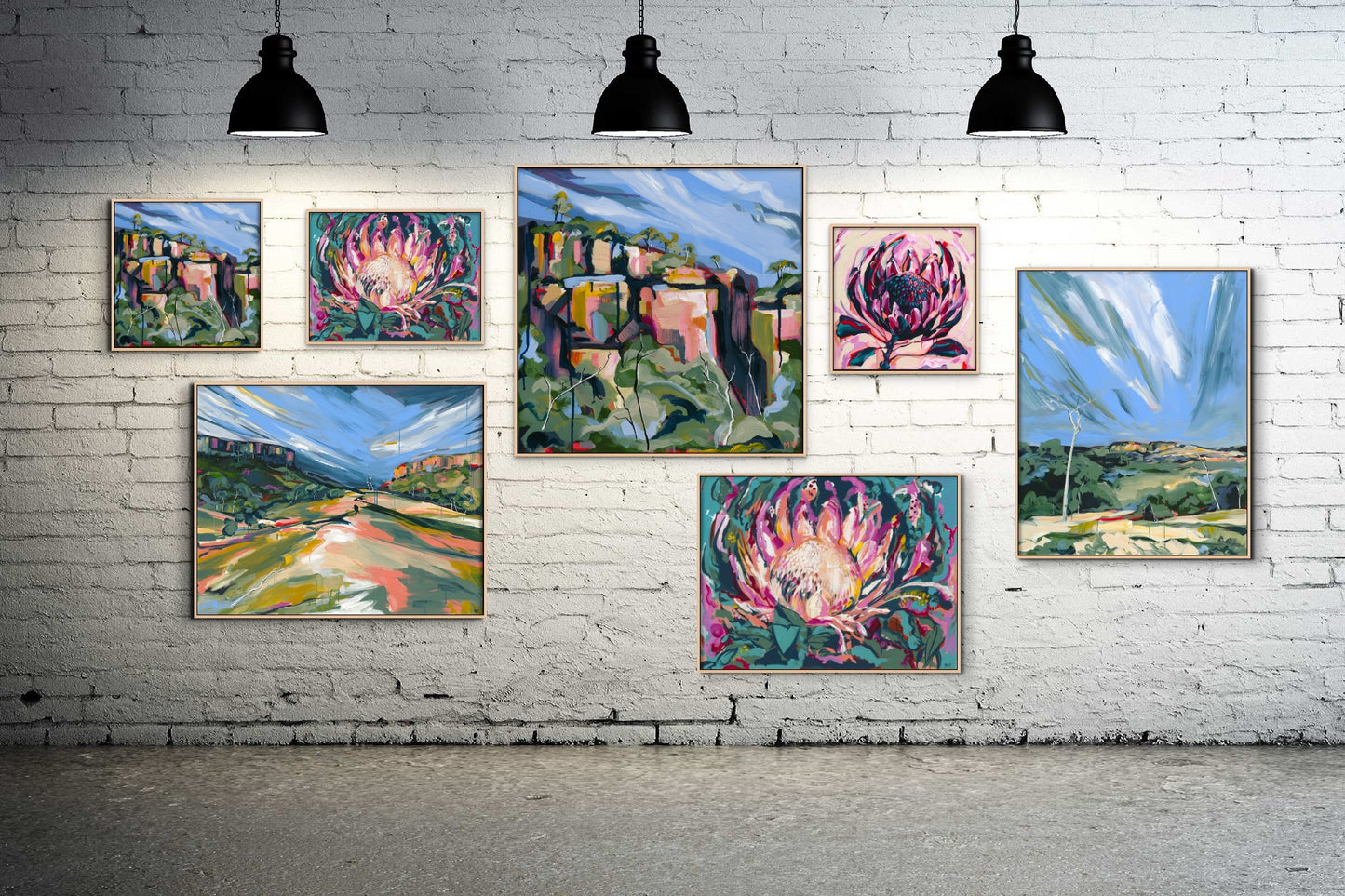 Helen May Artist framed canvas prints in a variety of sizes. Australian art prints