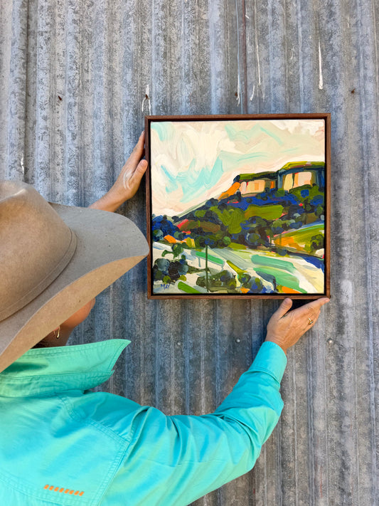 Cania in Cobalt - No 1 - Donated Artwork | Original Australian Landscape Painting