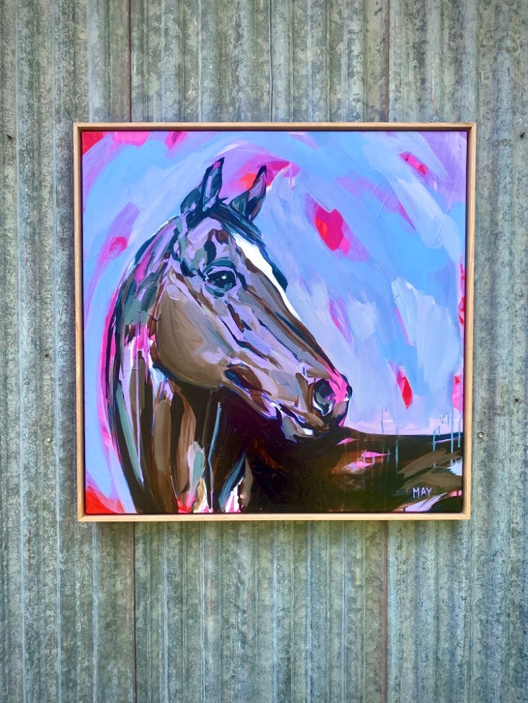 Bay Horse in Lilac