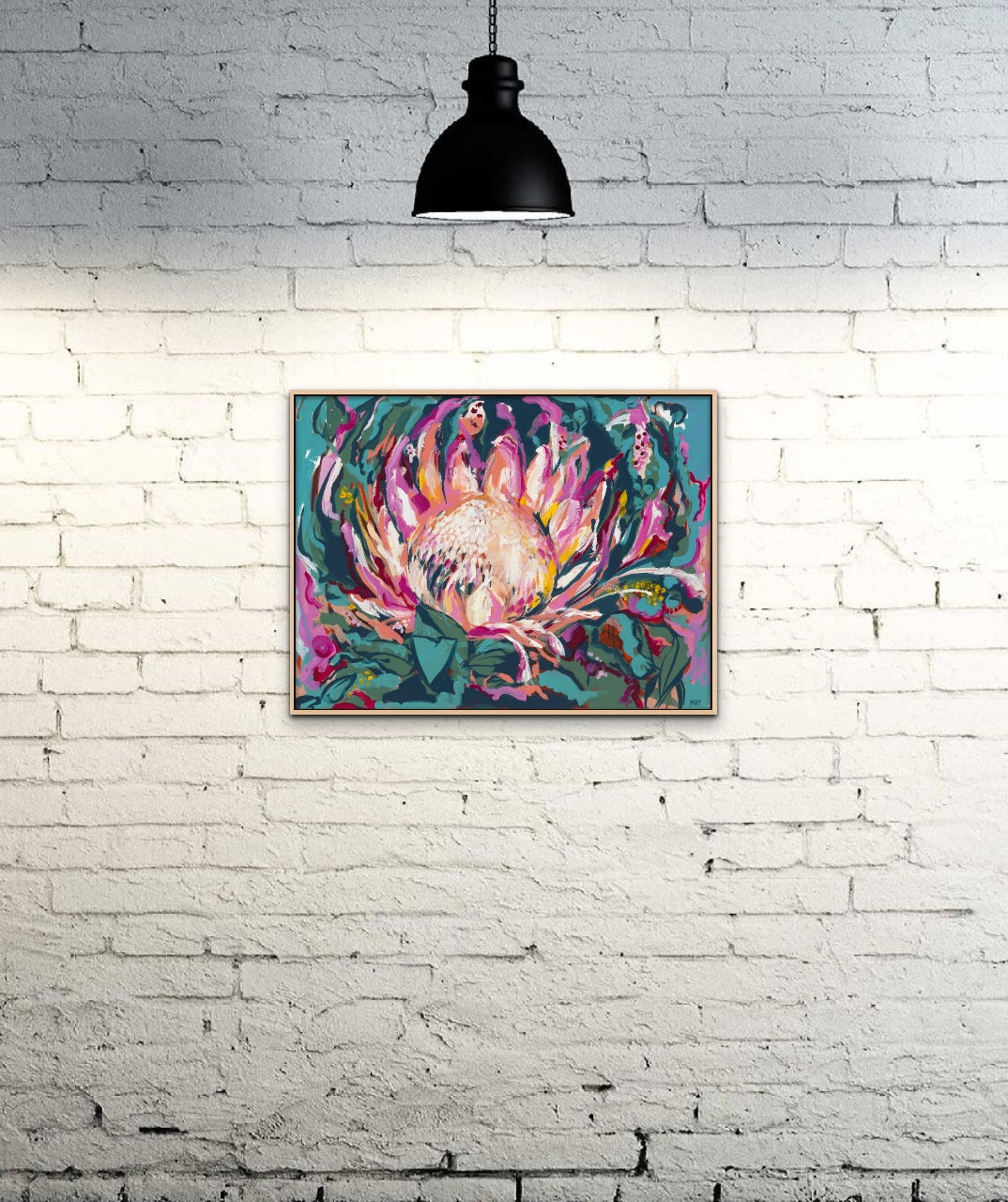 Framed Canvas Print | King Protea | Large