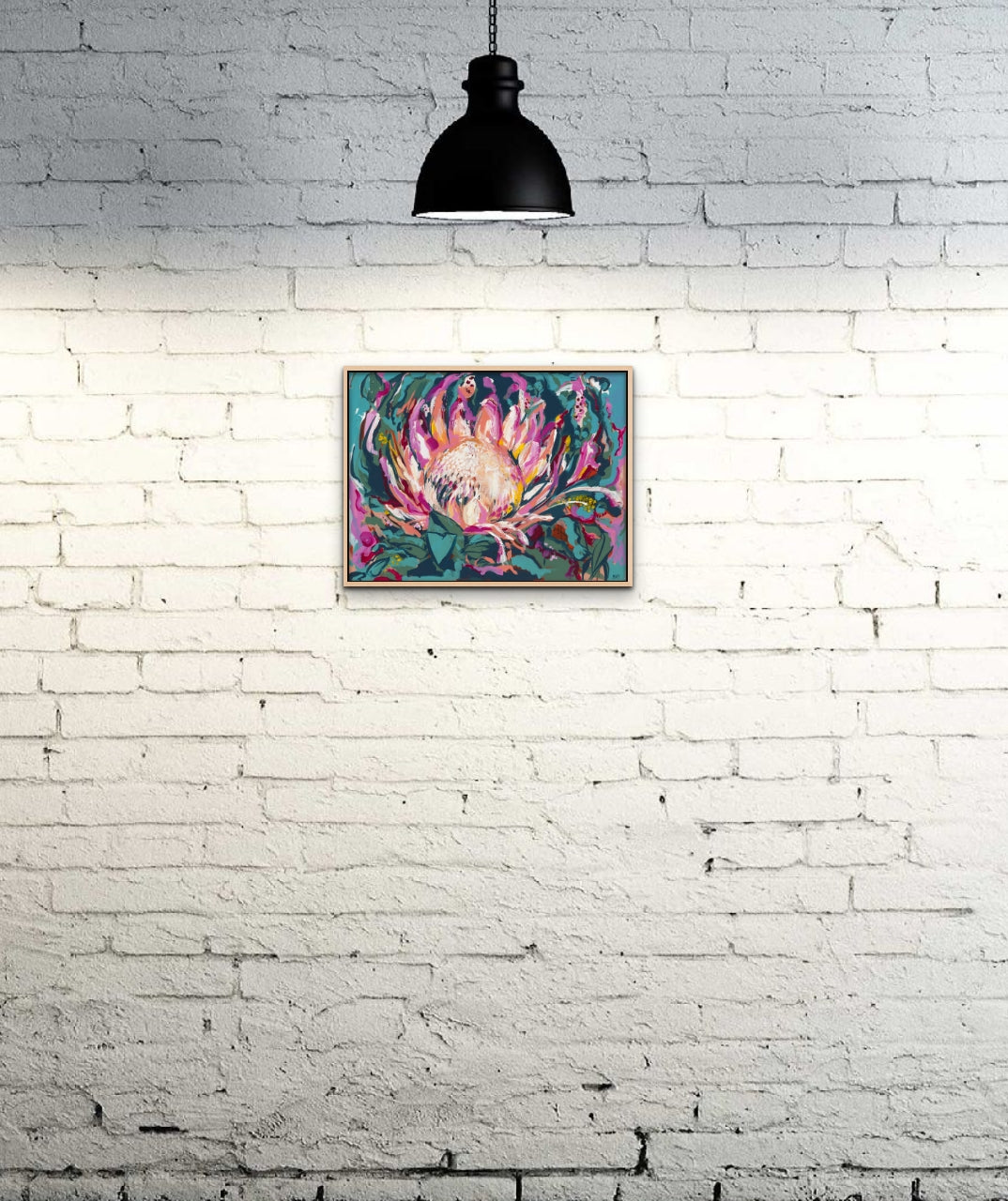 Framed Canvas Print | King Protea | Small