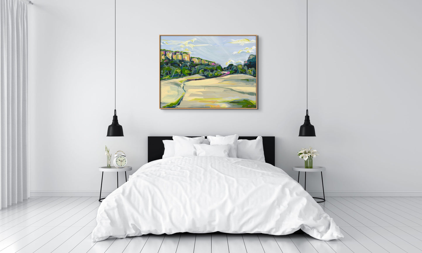 Southern View Fine Art Reproduction Print of Landscape Painting at Cania Gorge National Park by Helen May Artist