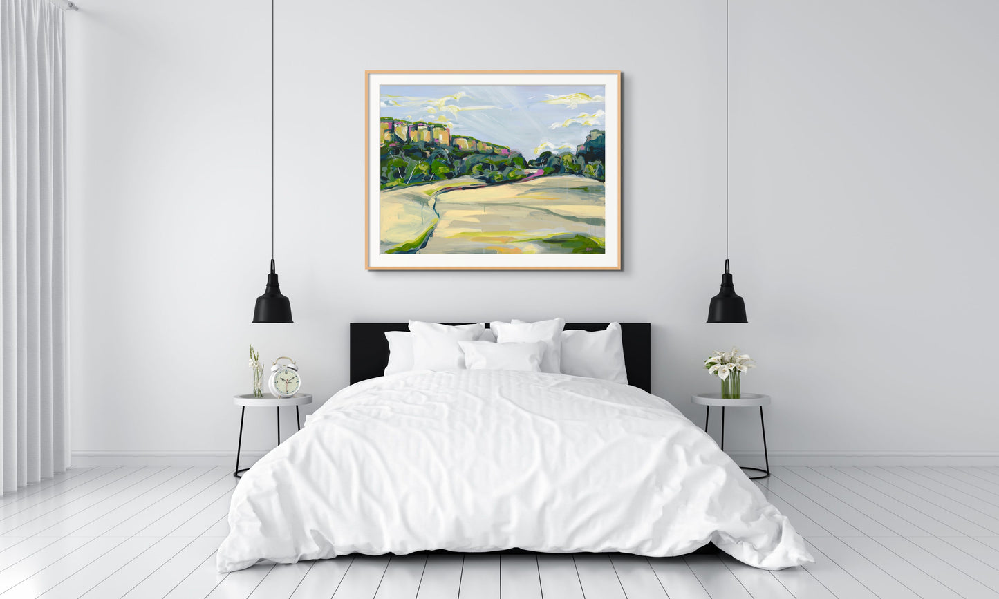 Southern View Fine Art Reproduction Print of Landscape Painting at Cania Gorge National Park by Helen May Artist