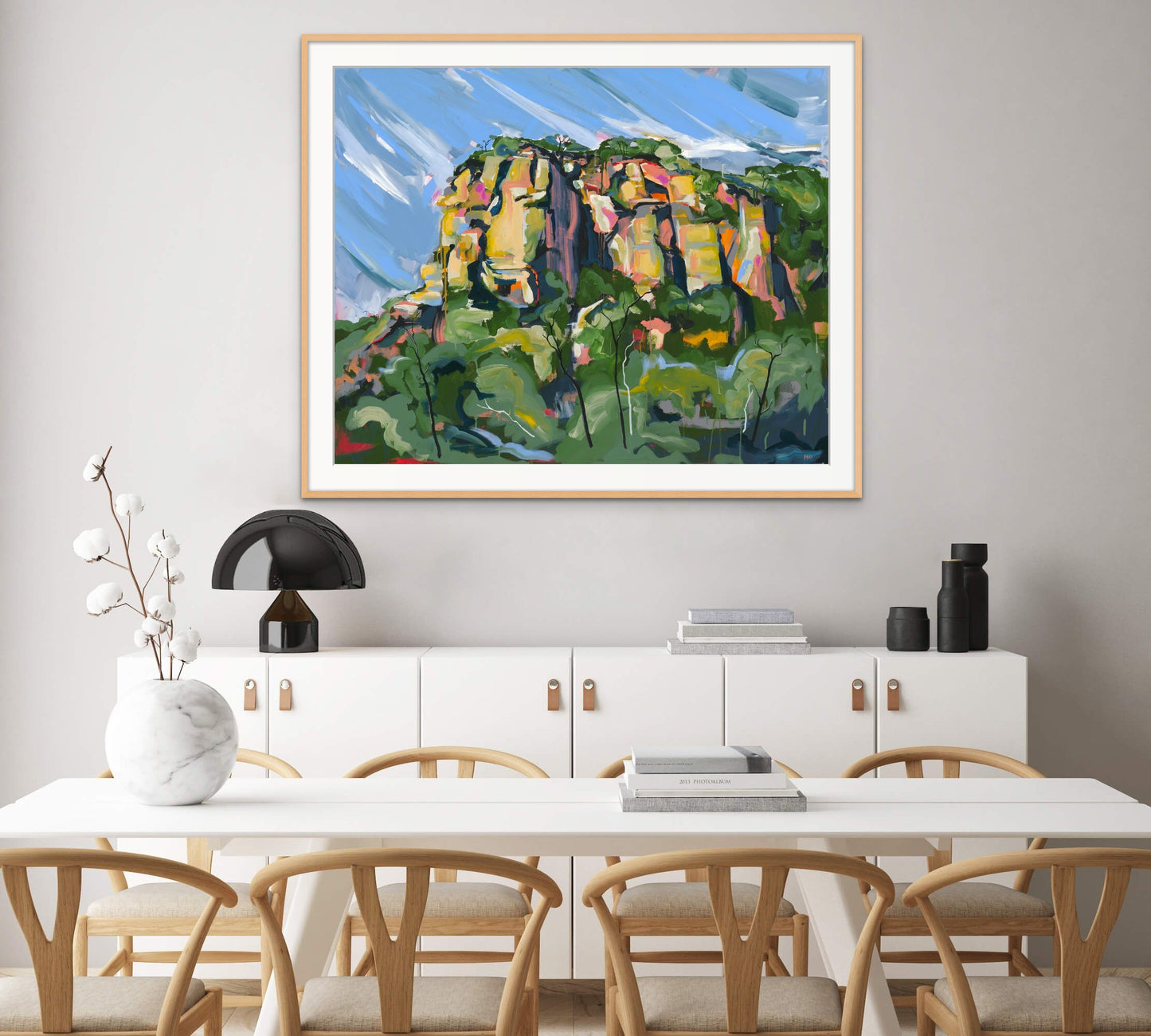 Fishery Road Fine Art Reproduction Print of Landscape Painting at Cania Gorge National Park by Helen May Artist