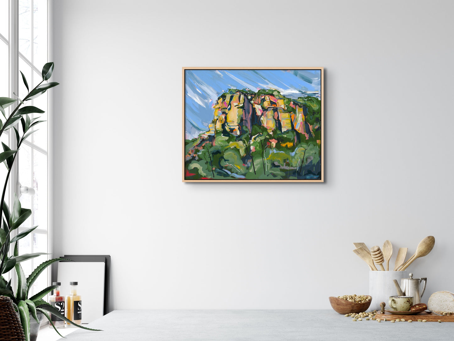 Fishery Road Fine Art Reproduction Print of Landscape Painting at Cania Gorge National Park by Helen May Artist