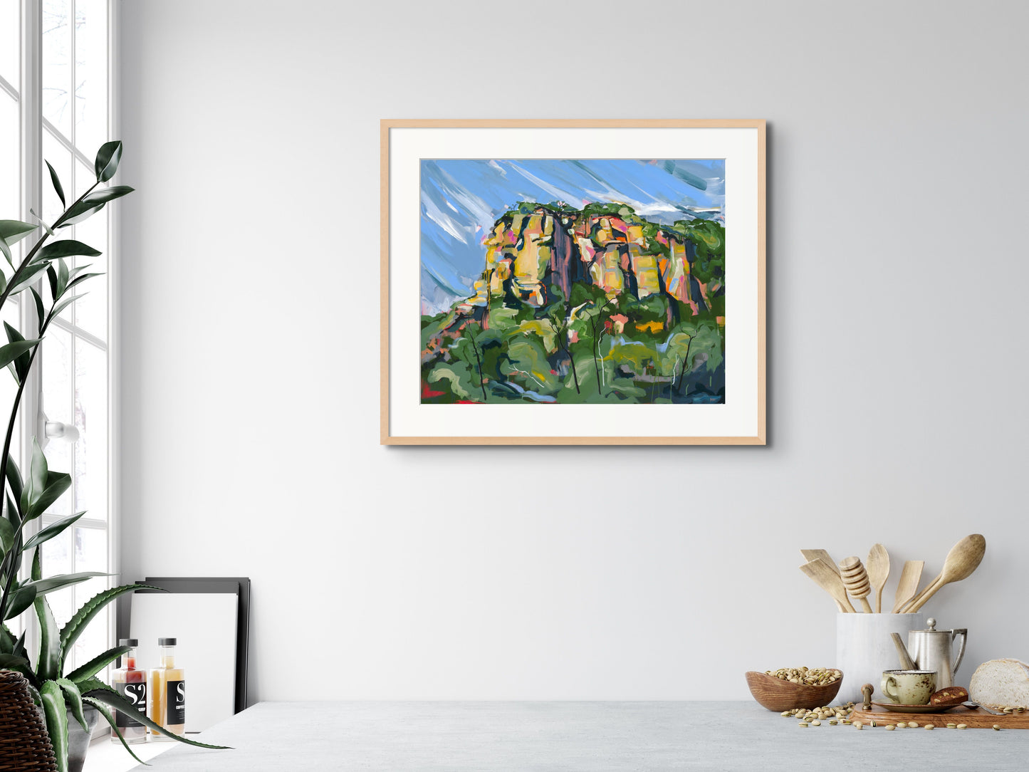 Fishery Road Fine Art Reproduction Print of Landscape Painting at Cania Gorge National Park by Helen May Artist