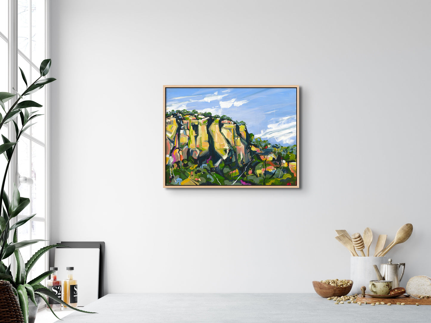 Mt Dowgo Fine Art Reproduction Print of Landscape Painting at Cania Gorge National Park by Helen May Artist