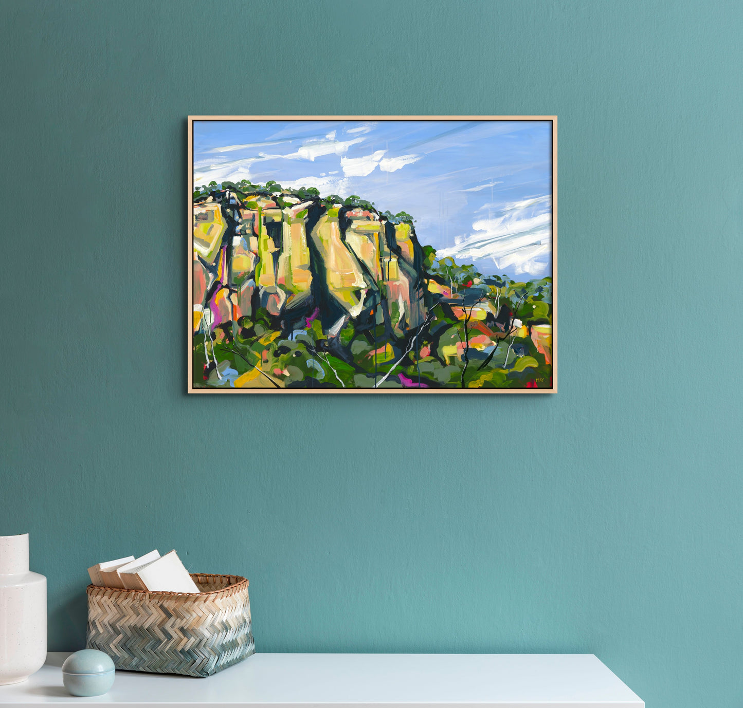 Mt Dowgo Fine Art Reproduction Print of Landscape Painting at Cania Gorge National Park by Helen May Artist