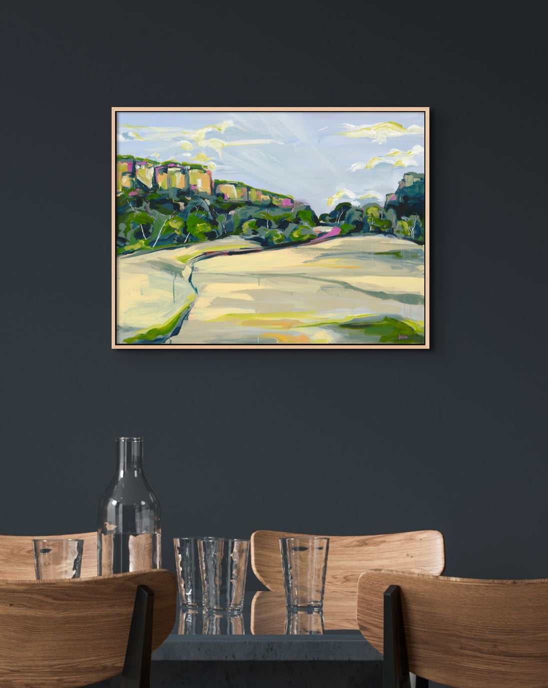 Southern View Fine Art Reproduction Print of Landscape Painting at Cania Gorge National Park by Helen May Artist