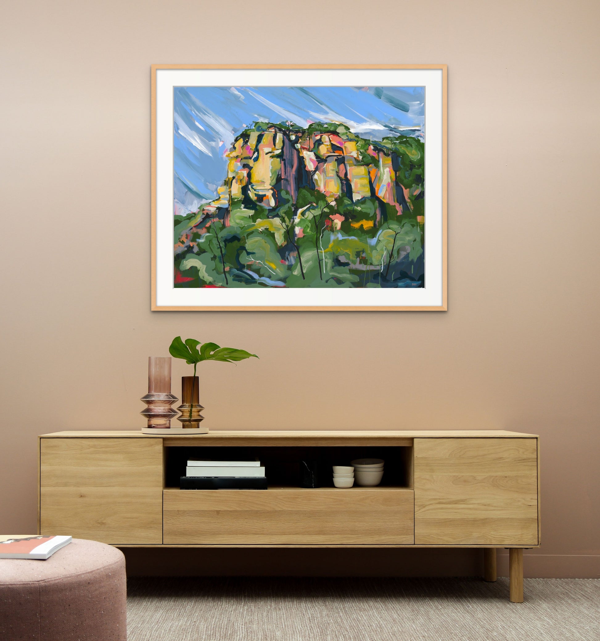 Fishery Road Fine Art Reproduction Print of Landscape Painting at Cania Gorge National Park by Helen May Artist