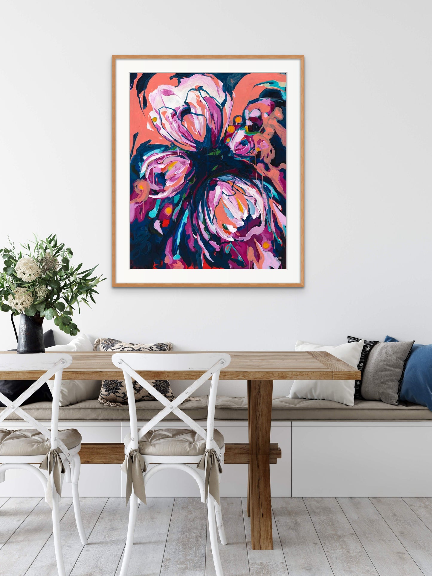 Tussie Mussie Fine Art Reproduction of Floral Painting by Helen May Artist