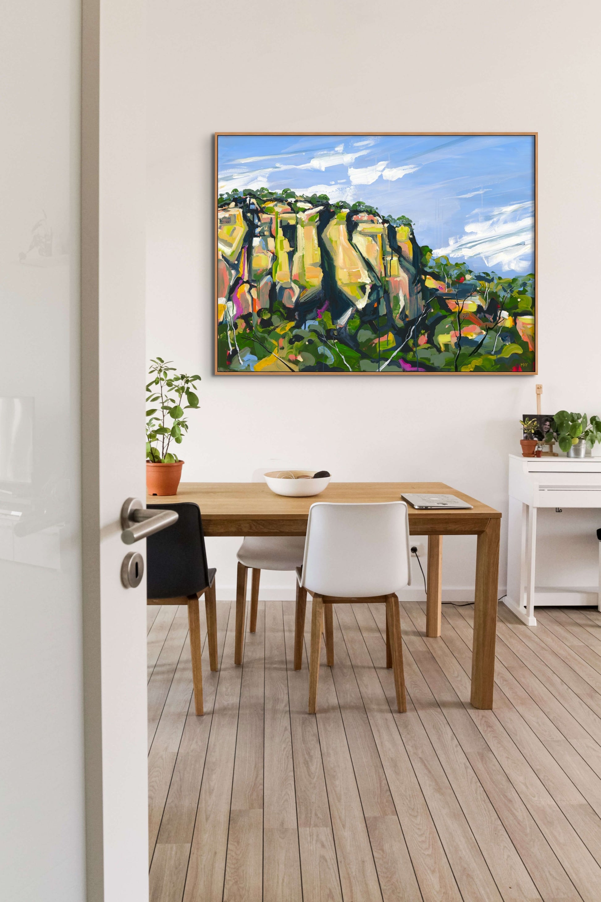 Mt Dowgo Original Acrylic Painting of Cania Gorge National Park Landscape Art by Helen May Artist